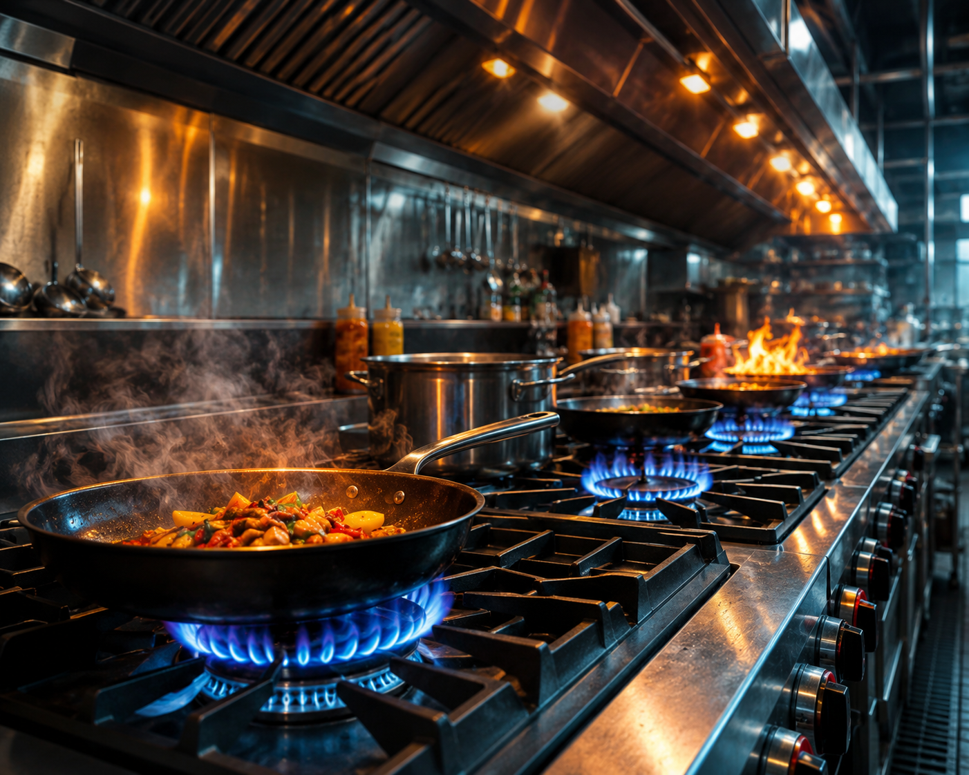 Commercial gas connection
